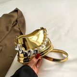 French Diamond Square Bag Handbag Noble Gem Shoulder Bag