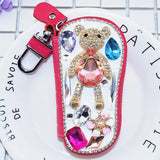 Cow Leather Bag Car Key Wallets for Women Housekeeper Holders