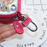 Cow Leather Bag Car Key Wallets for Women Housekeeper Holders