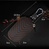 Leather Car Key Zipper Multi-Function Remote Control Protector Cover