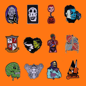 Halloween Metal Badges Horror Enamel Pins Decorate Backpack Hat Bag