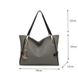 Retro Leather Tote Handbag for Women