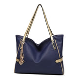 Retro Leather Tote Handbag for Women