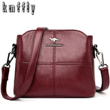 Women's Leather Crossbody Tote Bag - Shoulder Handbag