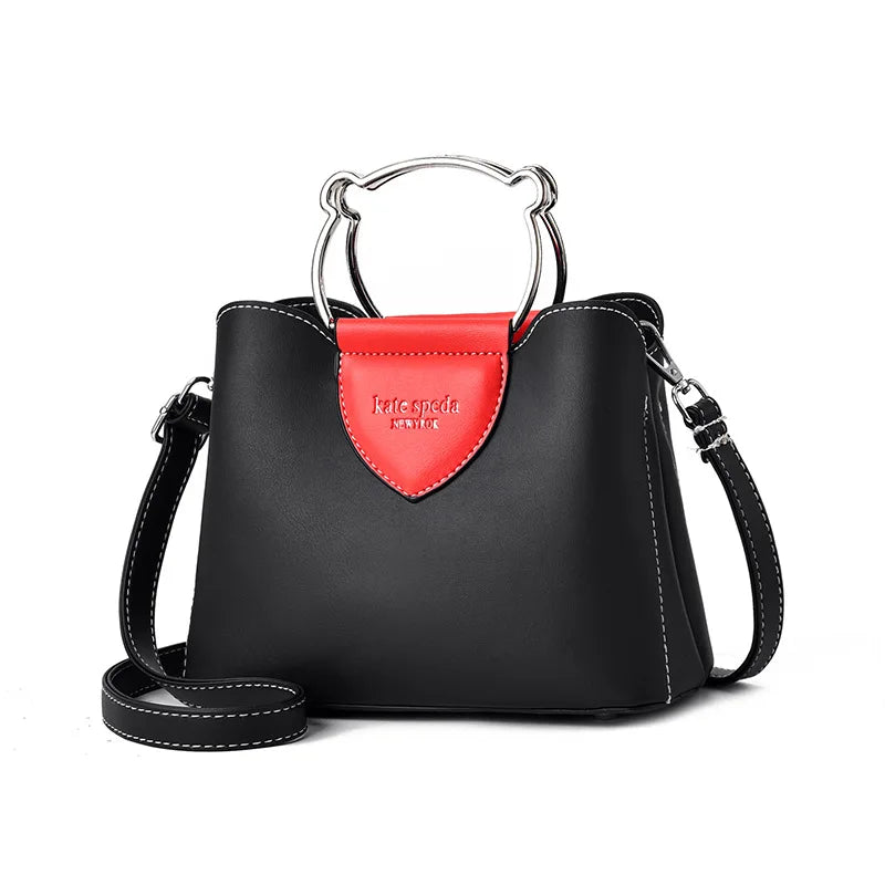 PU Leather Women Handbag Cat Hand Female Shoulder Crossbody Bags for Women