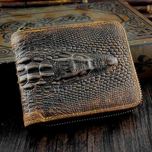 Crocodile Clutch Wallet Genuine Leather