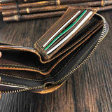 Men's Fly Dragon Cowhide Leather Clutch Wallet