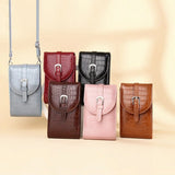 Mini Crossbody Bags Women Cell Phone Bag Ladies Purse Soft Leather Flap