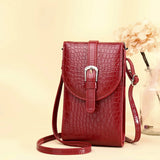 Mini Crossbody Bag Women Cell Phone Purse Soft Leather Flap Shoulder Bag