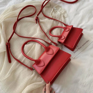 Mini Pu Leather Crossbody Bags For Women Small Square Bag Shoulder Messenger Bag