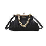 PU Leather Chain Clip Bag Ladies Handbag Ins Women Crossbody Bags Shoulder Bag