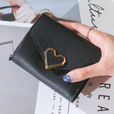 Heart-shaped Retro Small Fresh Ladies Wallet Money Purse for Women Girls