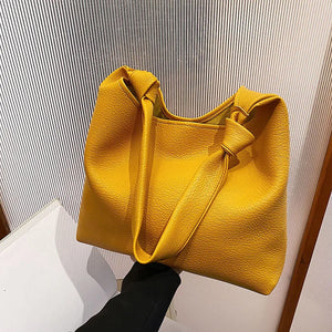 Women's PU Leather Tote Bag Large Capacity Shoulder Purse