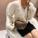 Leopard Print Shoulder Bag Retro Classic Portable Square Bag
