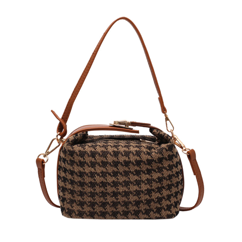 Leopard Print Shoulder Bag Retro Classic Portable Square Bag
