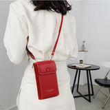 Mini Leather Crossbody Bag for Women - Matte Shoulder Clutch
