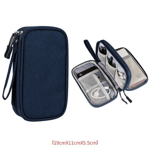 Travel Organizer Bag Cable Storage Pouch Waterproof Double Layers Storage Bags