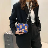 Cartoon Print Small Women's Messenger Bag Chain Crossbody B304