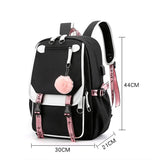 Women Girls School Backpacks Anti Theft USB Charge Backpack Waterproof Bagpack