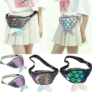 Sequin Waist Packs Mini Purse Girls Waist Fanny Pack Belt Bag