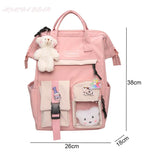 Waterproof Candy Colors Backpack for Teenage Girl Travel Rucksack