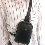 Women's Chest Pack Bag Hip Hop Banana Belt Bag Mini High Crossbody Bags