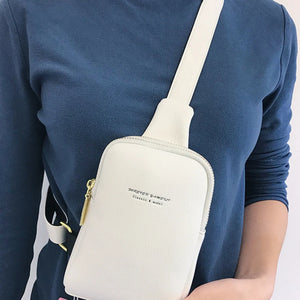 Women's Chest Pack Bag Hip Hop Banana Belt Bag Mini High Crossbody Bags