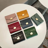 Short Leather Hasp Wallet Women Small Purse