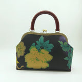 Vintage Flowers Lock Shell Bag Crossbody Chain Shoulder Bag