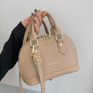 Vintage PU Leather Crossbody Bag with Zippers Straps