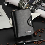 Men's Leather Bifold Wallet Clutch Purse