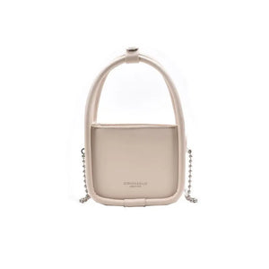 NEWDISCVRY Leather Shoulder Bag Chain Crossbody Mini Square Bag