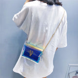 Laser Transparent Shoulder Bag PVC Beach Waterproof Messenger Bag