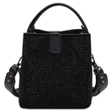 NEWDISCVRY Diamonds Women Bucket Bag Pu Leather Shoulder Bags