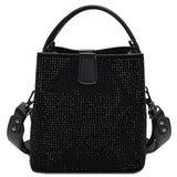 NEWDISCVRY Diamonds Women Bucket Bag Pu Leather Shoulder Bags
