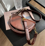 Vintage Small Shoulder Messenger Bag High-quality PU Leather Women Handbag