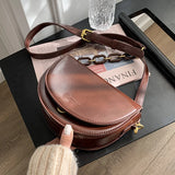 Vintage Small Shoulder Messenger Bag High-quality PU Leather Women Handbag