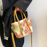 NEWDISCVRY Graffiti Shoulder Bag Women Crossbody Satchel Purse