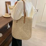 Summer Straw Shoulder Bag Rattan Beach Bags Large Capacity