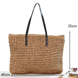 NEW Women Beach Bag Large Capacity Totes Leather Shoulder Bag