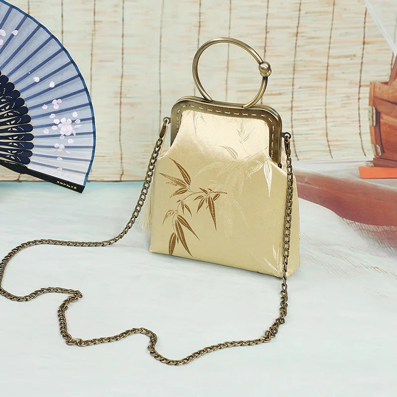 Vintage Fringe Tassel Bag Women's Handbags Purses Chain Shoulder Crossbody