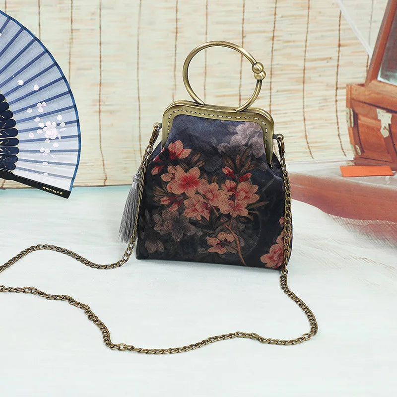 Vintage Fringe Tassel Bag Women's Handbags Chain Shoulder Crossbody