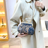 Vintage Fringe Bags Shell Lock Crossbody Shoulder Bags