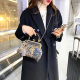 Vintage Fringe Bags Shell Lock Crossbody Shoulder Bags