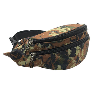 Camo Waist Pack Phone Pouch Climbing Sport Travel Adjustable Belt Bag