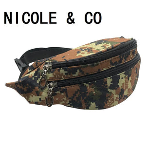 Camo Waist Pack Phone Pouch Climbing Sport Travel Adjustable Belt Bag