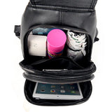 Red Leather Backpack for Women High School Travel Bags