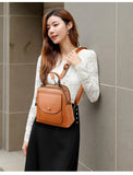 Small Women Backpack Multifunction Shoulder Bag for Teenage Girls