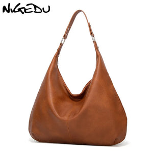 Women Tote Bag Soft PU Leather Large Capacity Handbag Shoulder Bag