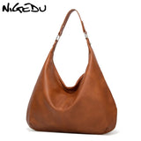 Women Tote Bag Soft PU Leather Large Capacity Handbag Shoulder Bag